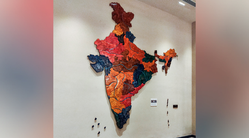 Baaya Creates a 12 By 11ft Mural Representing the Indian Ethos