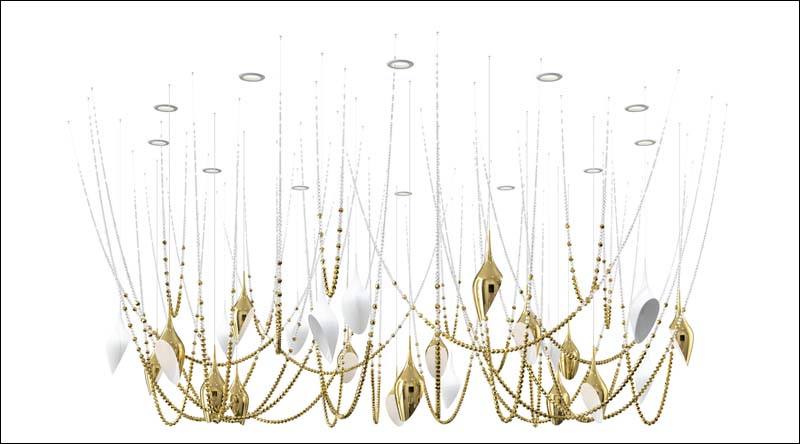 Striking chandelier with a touch of elegance
