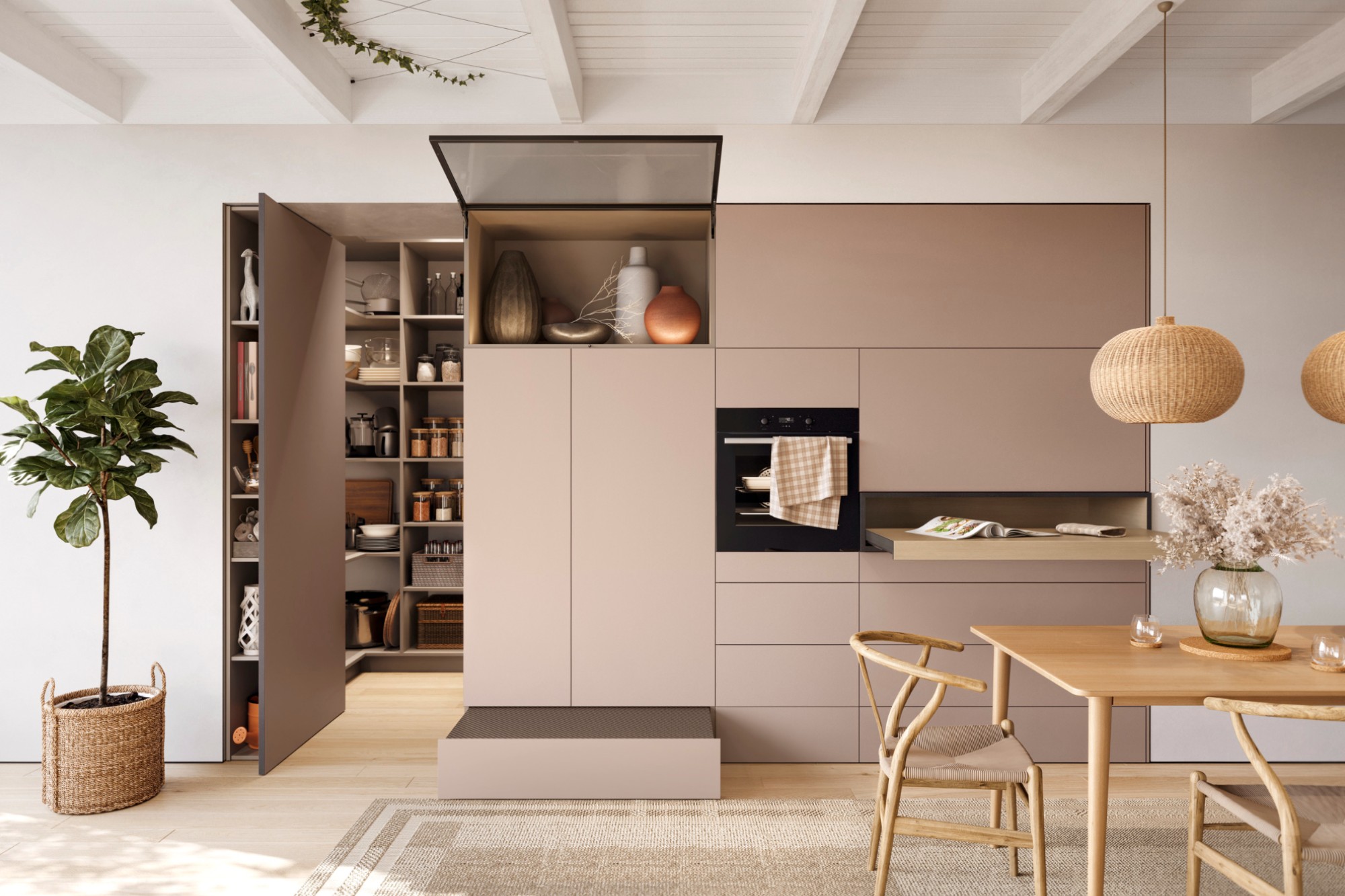 Stylish cabinet design by Blum