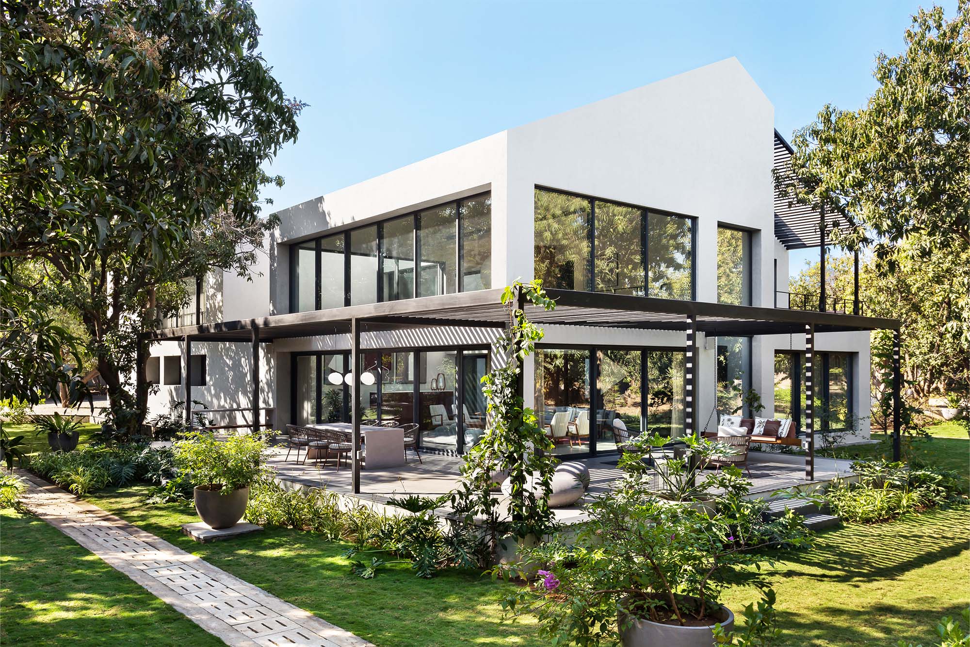 An aesthetically stunning home amidst lush greenery