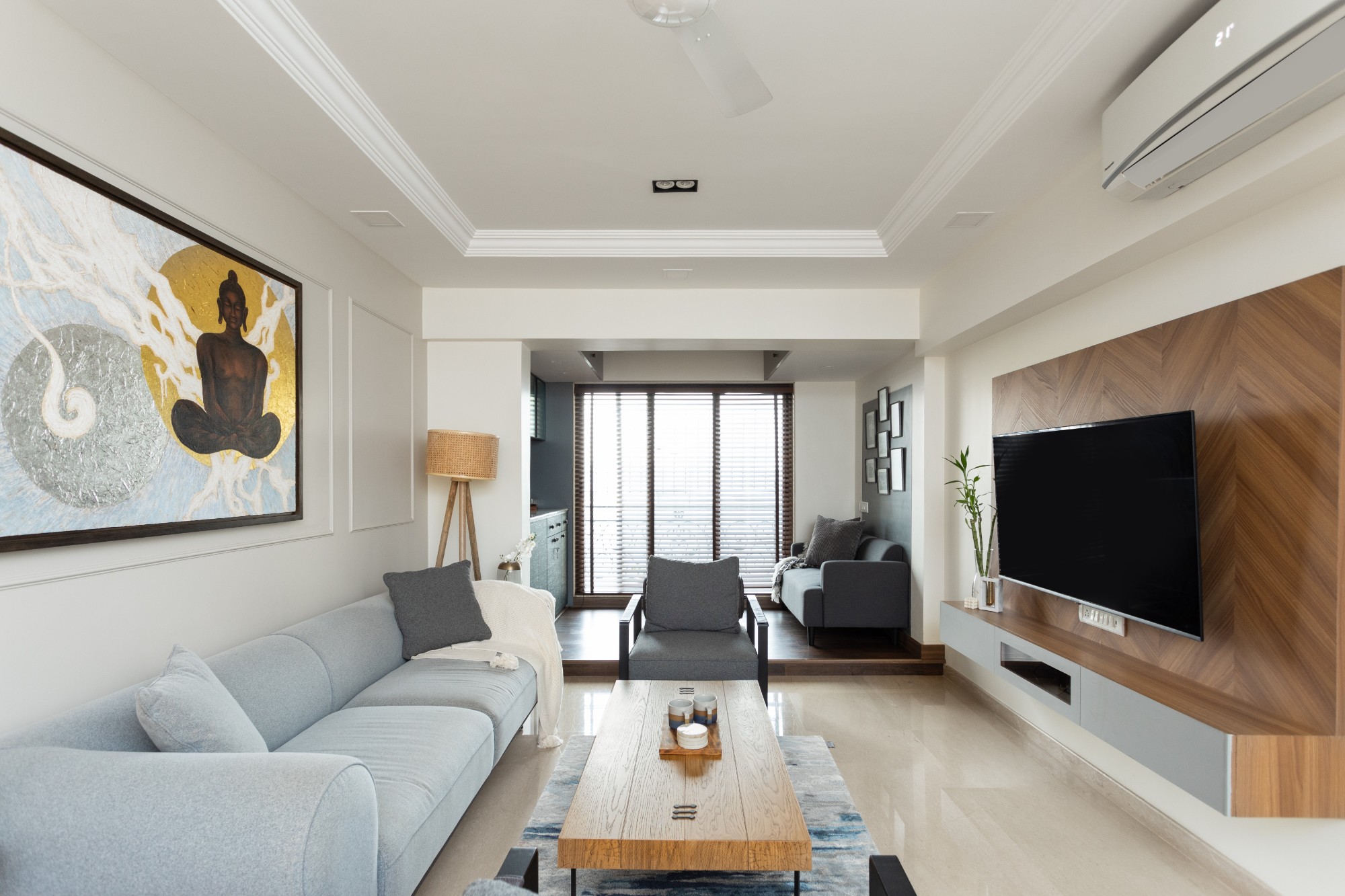 Studio Rohini Bagla creates elegant and minimalist urban living rooms